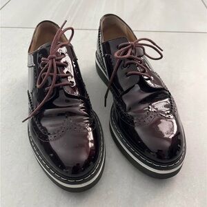 Steve Madden Patent Burgundy Oxford Loafer
